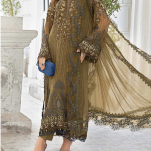 Unstitched Embroidered Chiffon Suit Maria B.